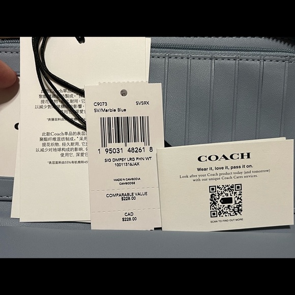 🆕Dempsey Large Phone Wallet In Signature Jacquard With Stripe And Coach Patch - Picture 11 of 13